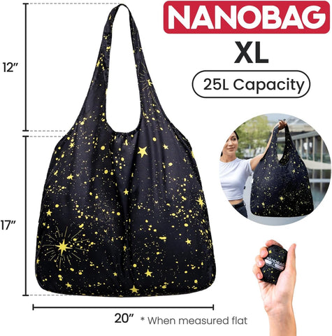 Nanobag durable ripstop nylon withstands daily use on commutes and trips.