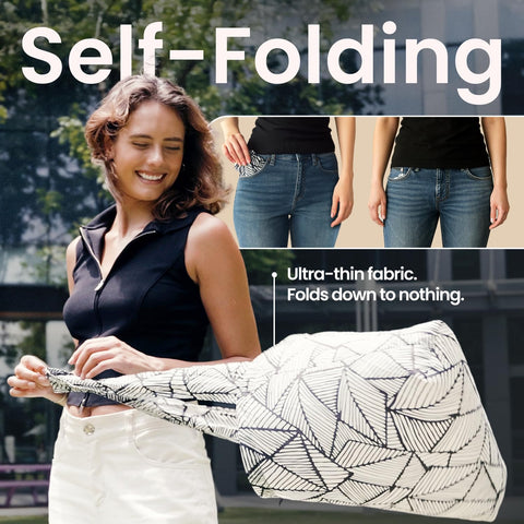 Nanobag reusable grocery and travel bag reduces waste.
