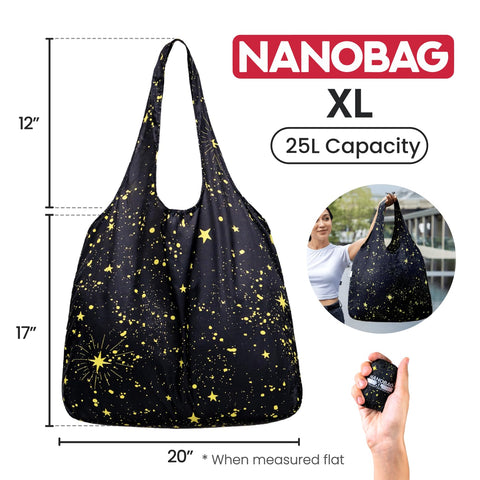 Nanobag XL unfolds in seconds and is ready for groceries or commuting.