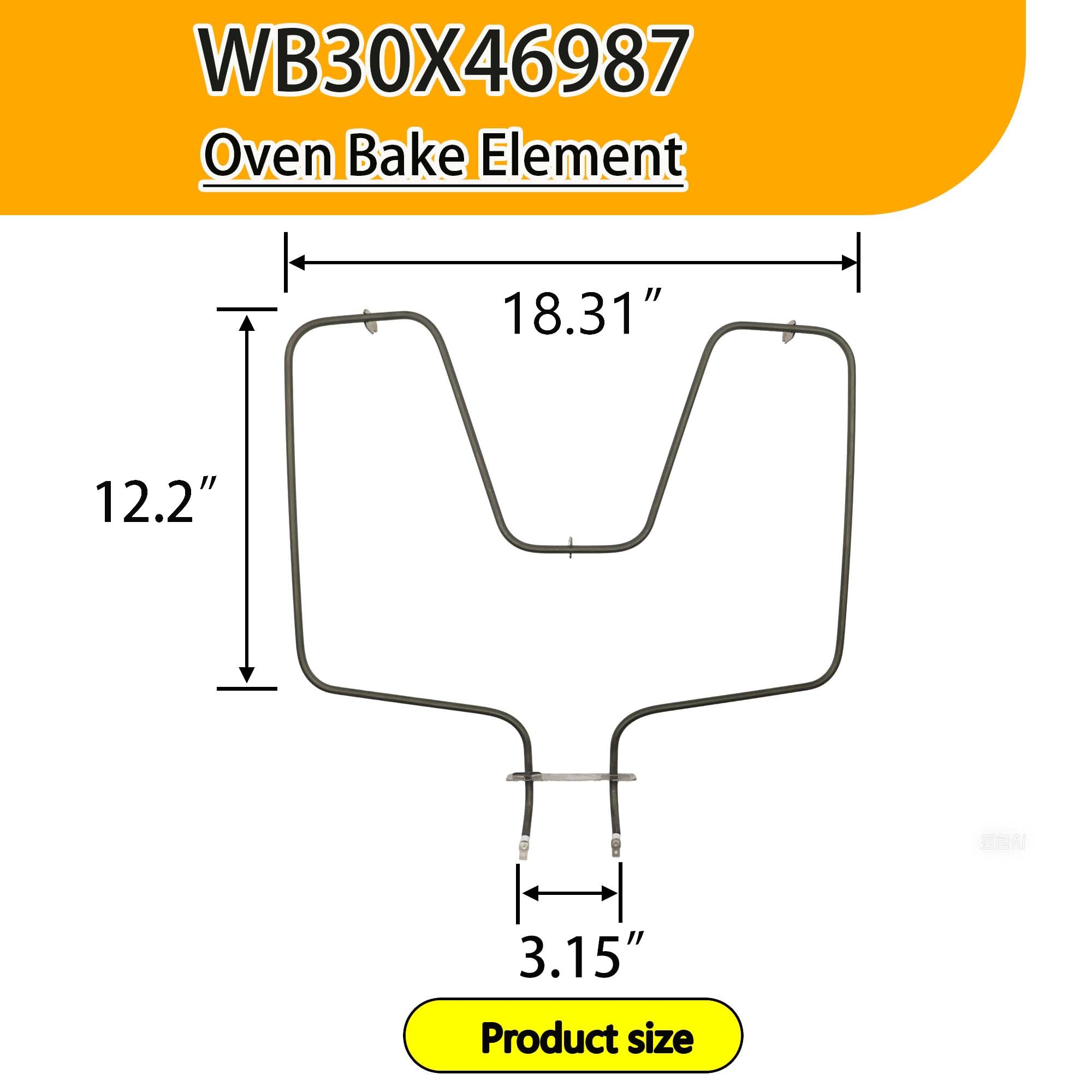 Nanrton WB30X46987 compatibility graphic illustrating GE, Hotpoint, Kenmore fit