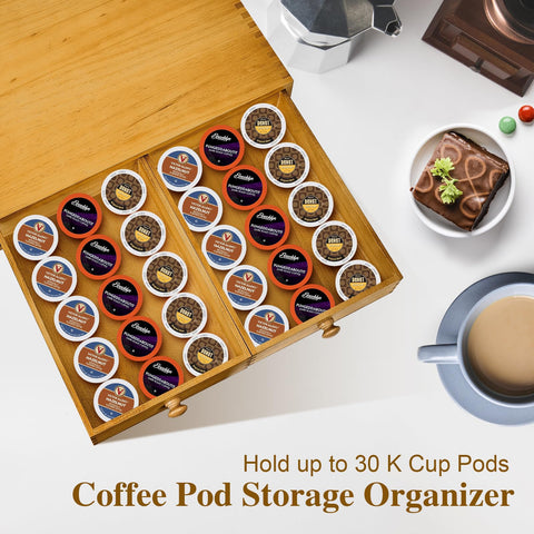 NANXITU K Cup Storage Organizer top surface usable for coffee maker or mug