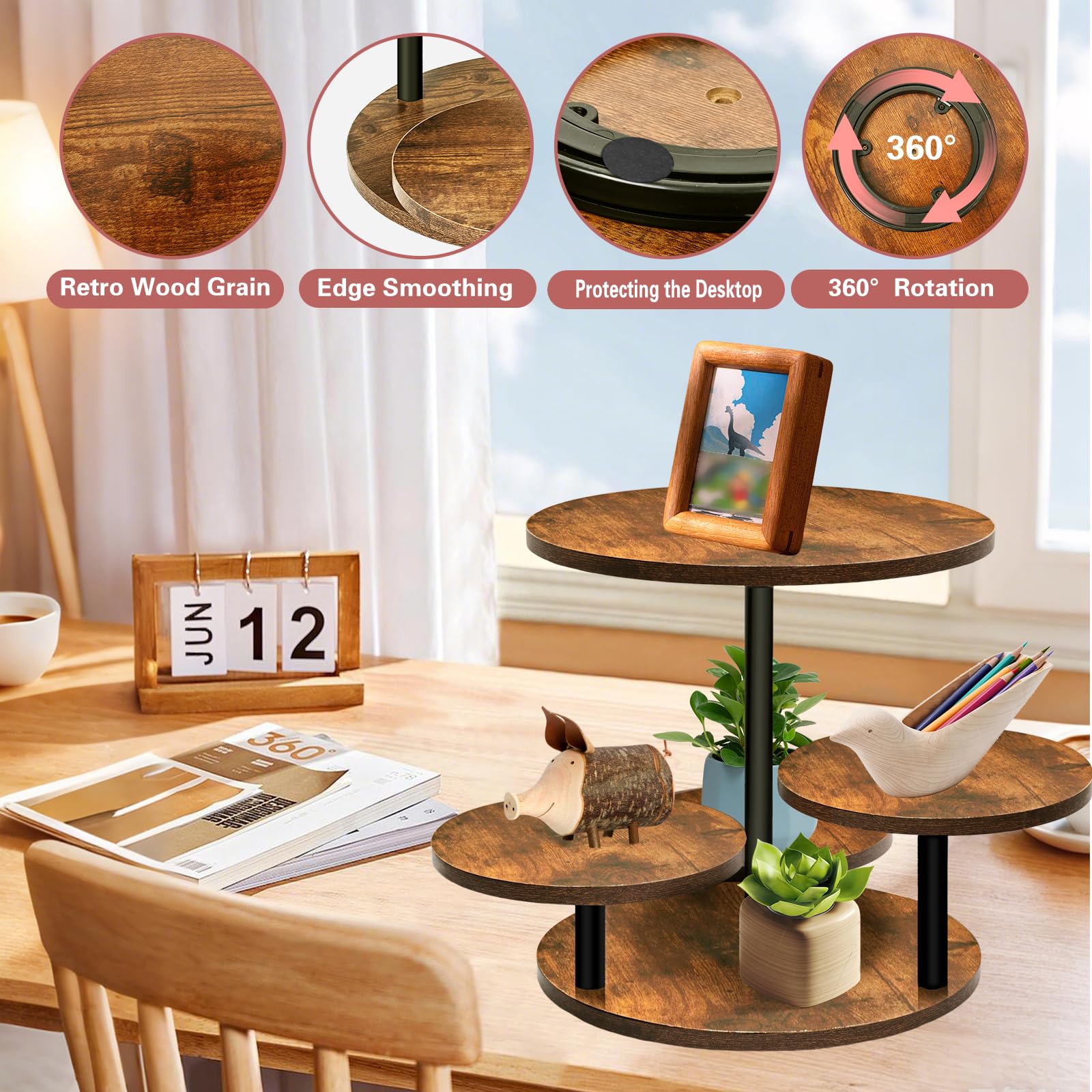 NANXITU rotating cupcake stand assembly demonstrates tool-free setup and easy cleaning