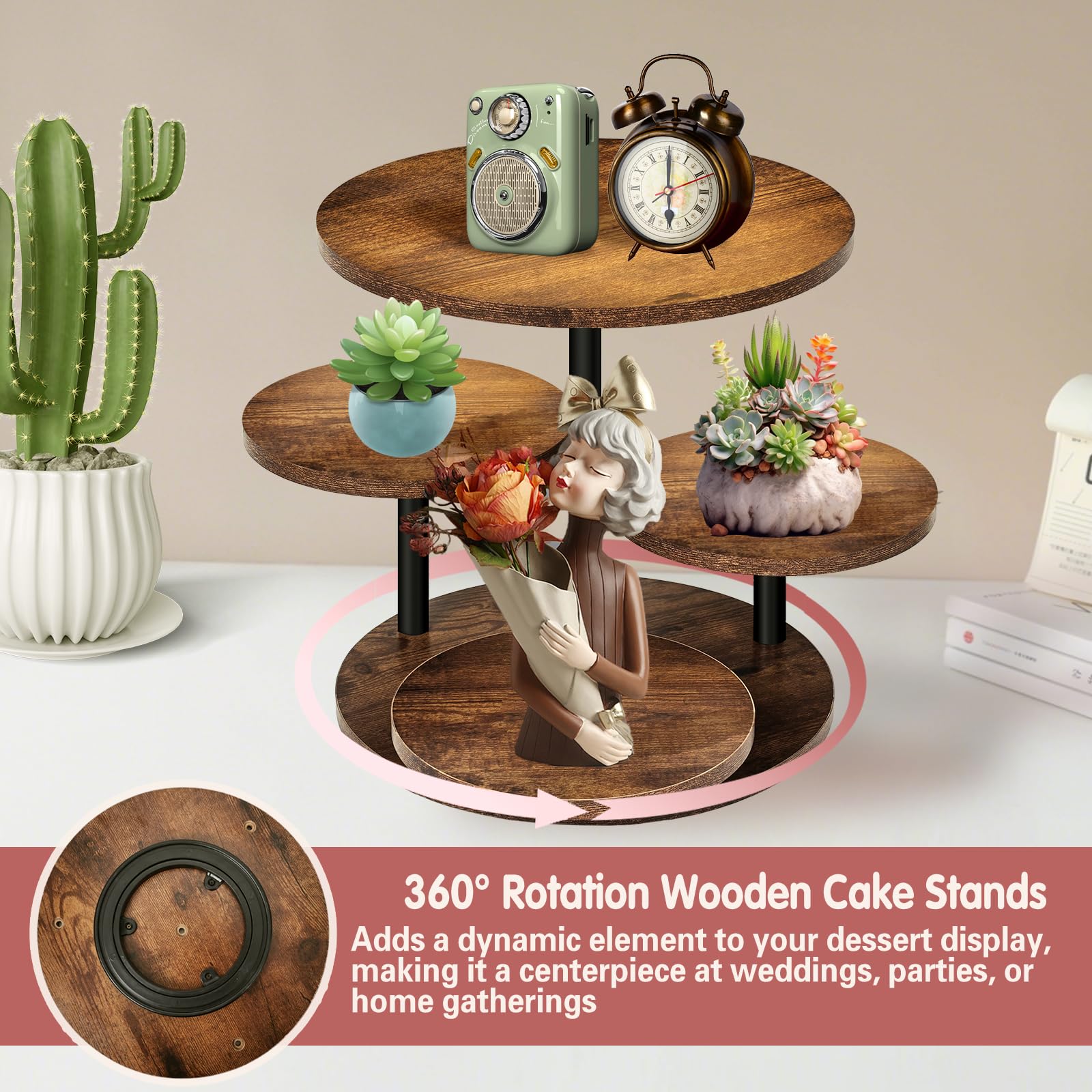 NANXITU wooden dessert display stand as centerpiece for weddings