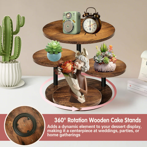 NANXITU wooden dessert display stand as centerpiece for weddings