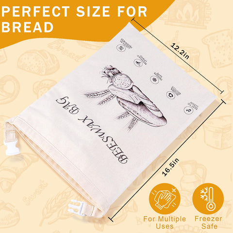 NANYI beeswax bread bags protect artisan bread during storage.