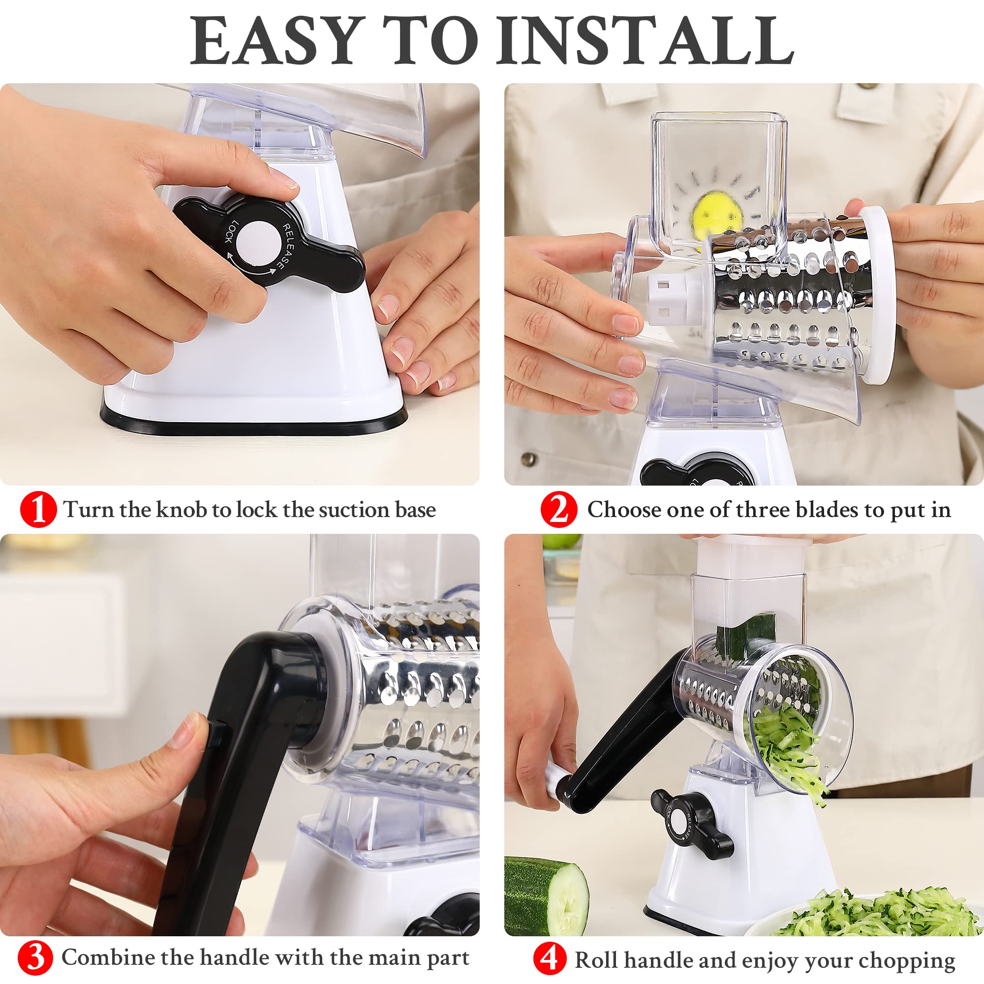 NaOHshp cheese grater used on a smooth counter for stable prep
