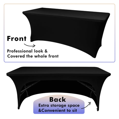 Nasitos table cover demonstrates easy-on, easy-off use for one person