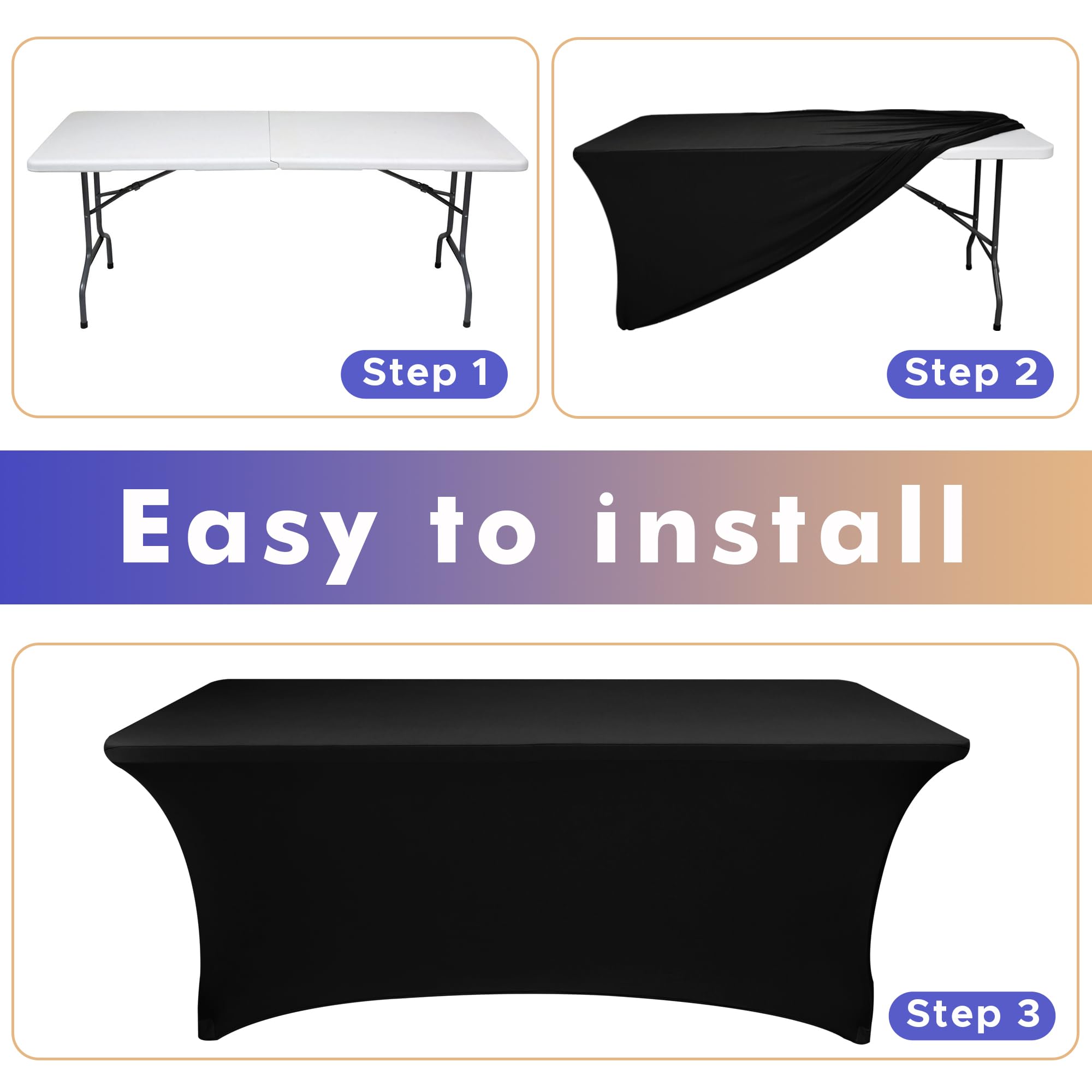 Nasitos black tablecloth suitable for indoor and outdoor venues
