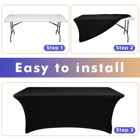 Nasitos black tablecloth suitable for indoor and outdoor venues