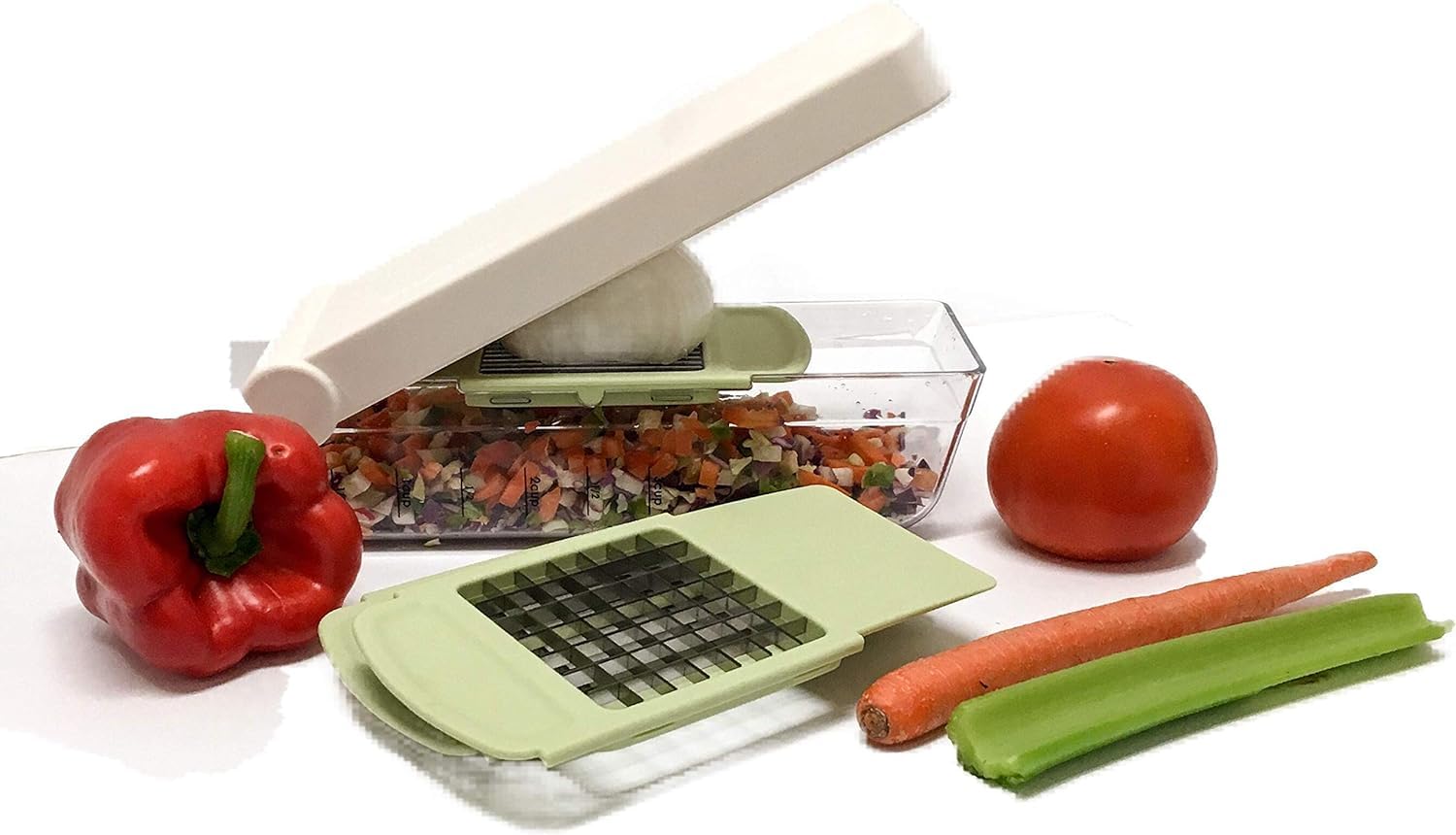 National Express Vidalia Chop Wizard Pro Max blades close-up for tear-free onion prep.