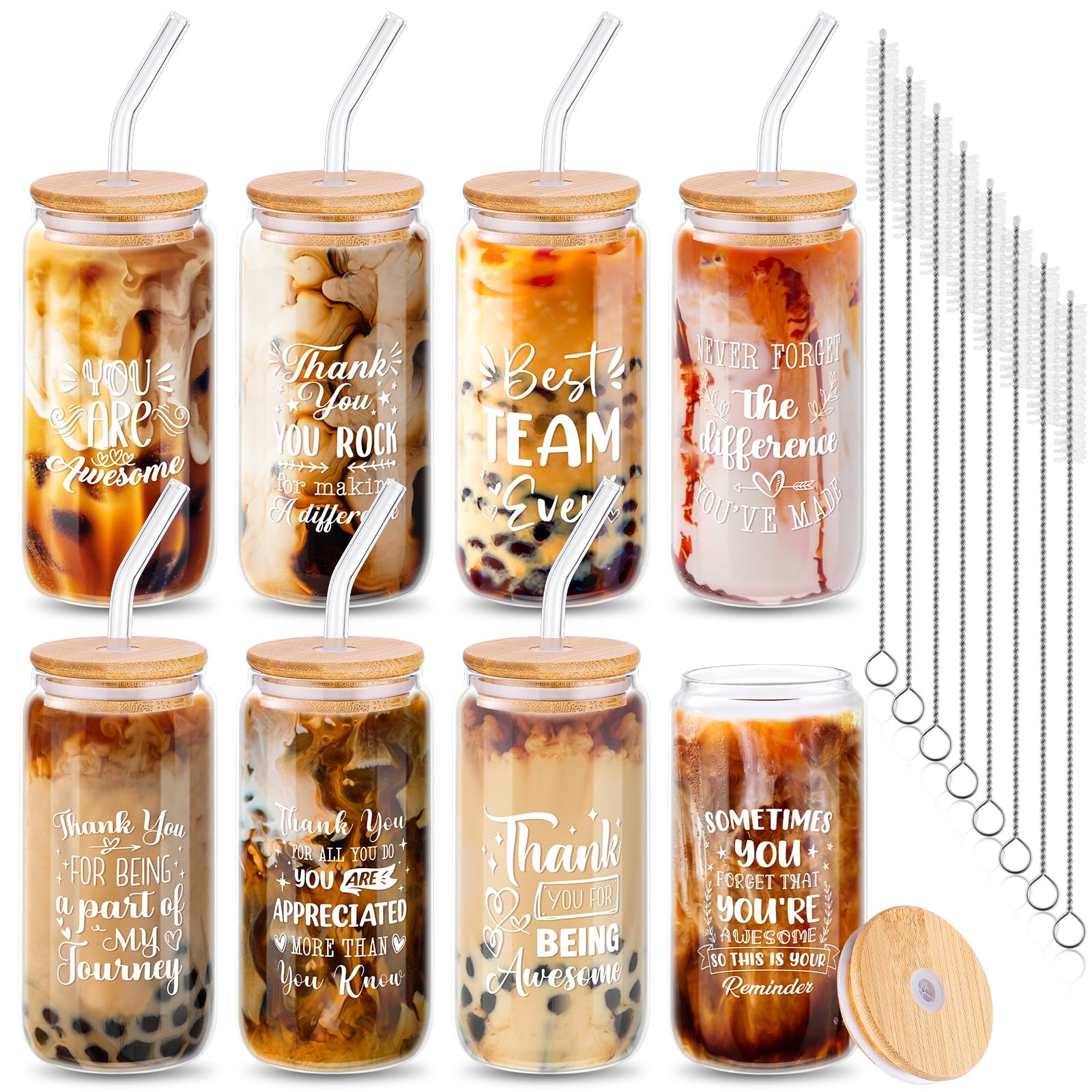 NatNarr 8-set employee appreciation gift cups for team recognition.