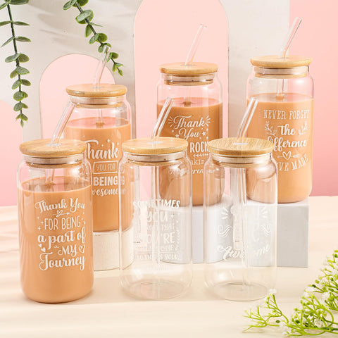 NatNarr reusable glass cups with durable construction for everyday use.