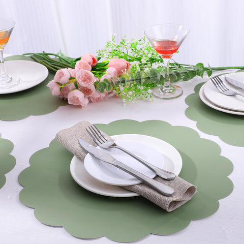 NatNarr sage green placemats for wedding tables and refined ambiance