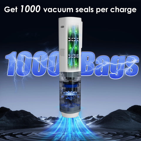 Natupo fast charging in 2 hours powers sealing up to 1,000 bags.