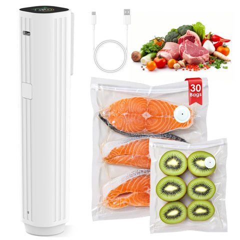 Natupo compact vacuum sealer with LED display shows precise pressure for reliable sealing.