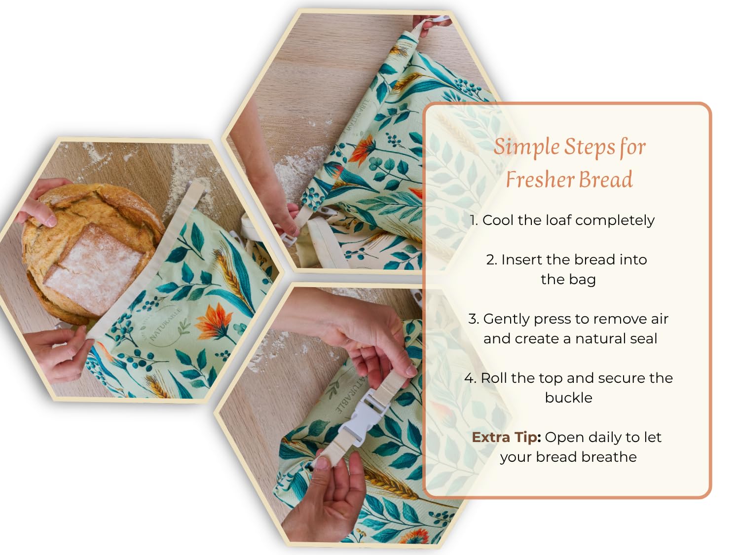 NATURABLE sustainable storage set reduces waste while keeping produce fresh