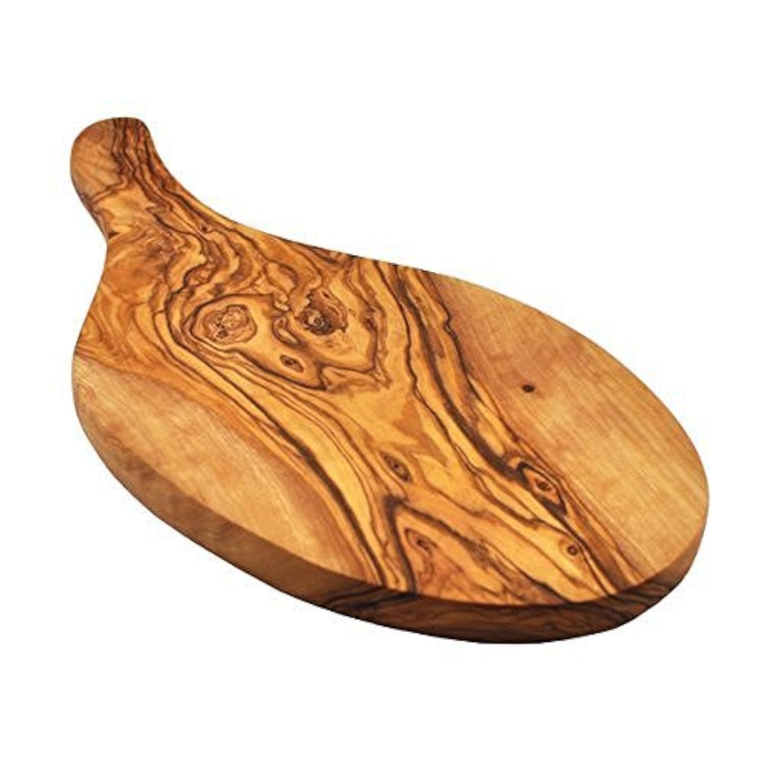 Naturally Med olive wood garlic board for precise chopping and odor control.