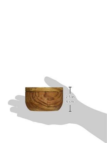 Naturally Med olive wood salt pot features magnet closure to keep salt secure