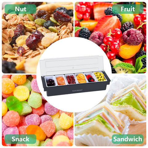 NatureKit premium black and white design enhances display appeal at bars and buffets.