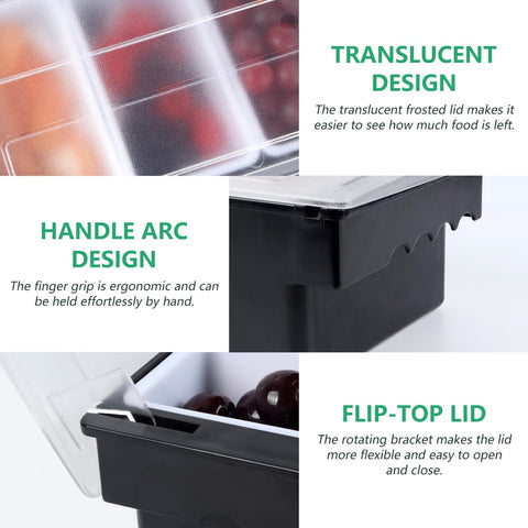 NatureKit condiments tray with bottom ice well preserves cool foods during service.