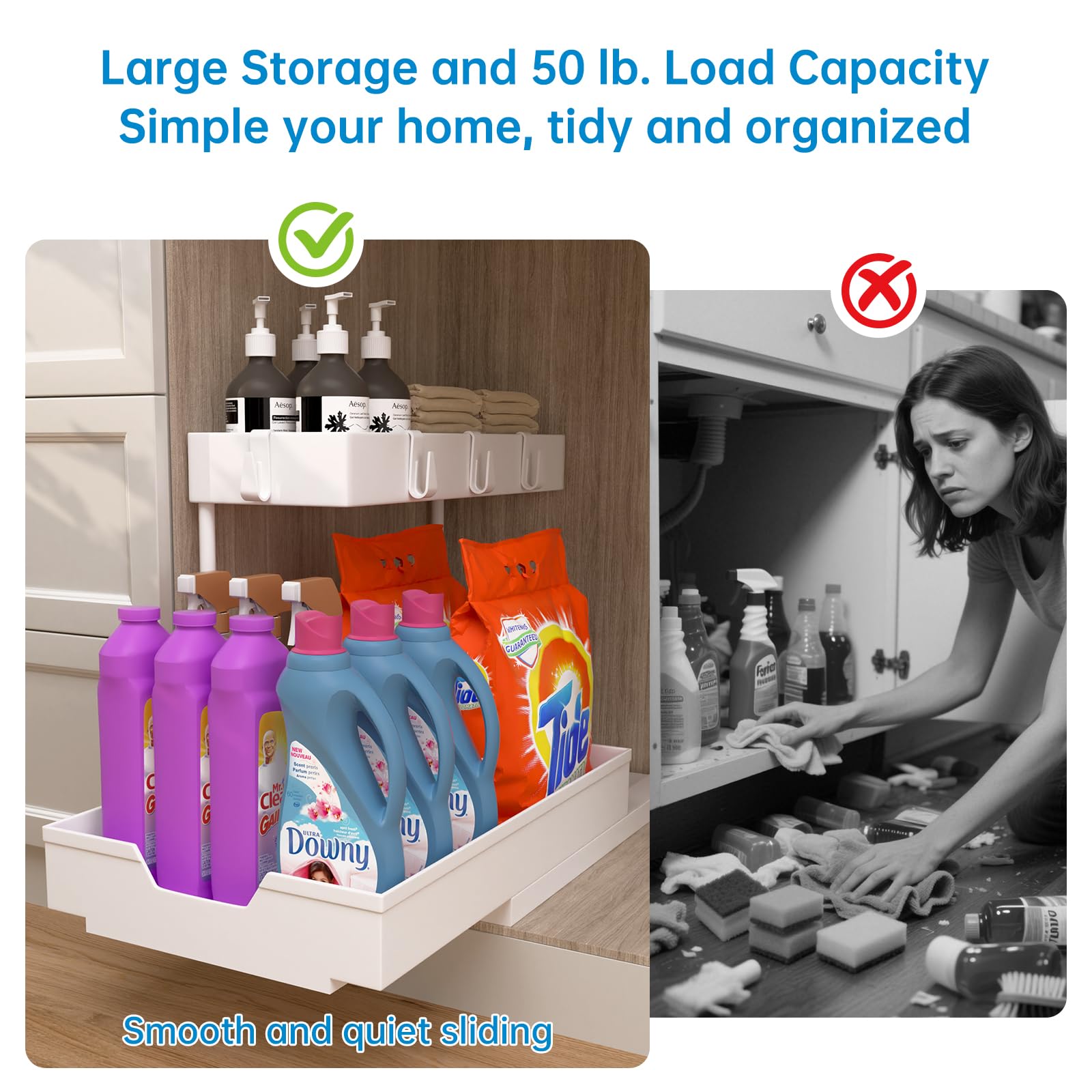 NATURE'S SOURCE quick install and easy cleaning for busy kitchens and baths.