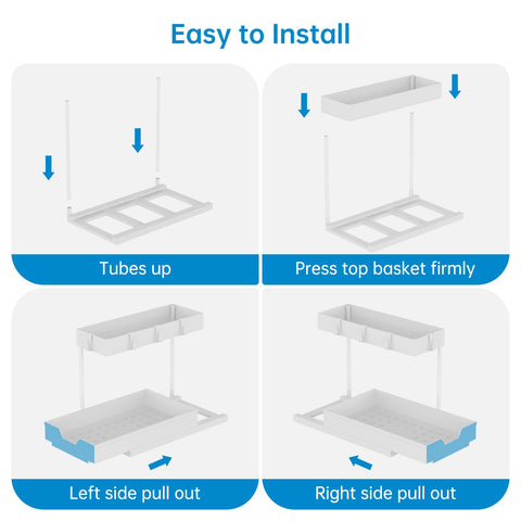 NATURE'S SOURCE four side hooks add extra under-sink organization options.
