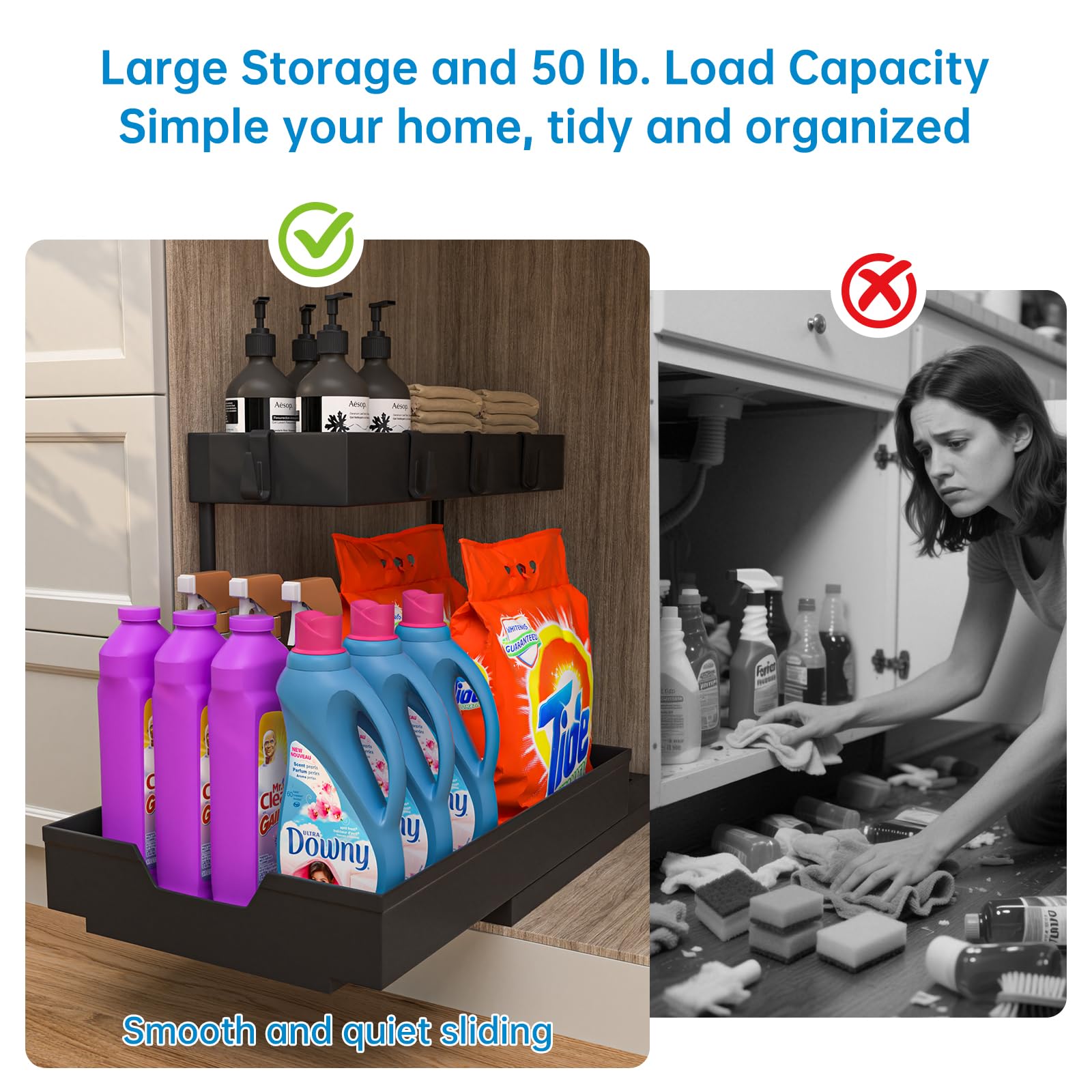 Nature's Source under-sink organization solution for clutter-free space