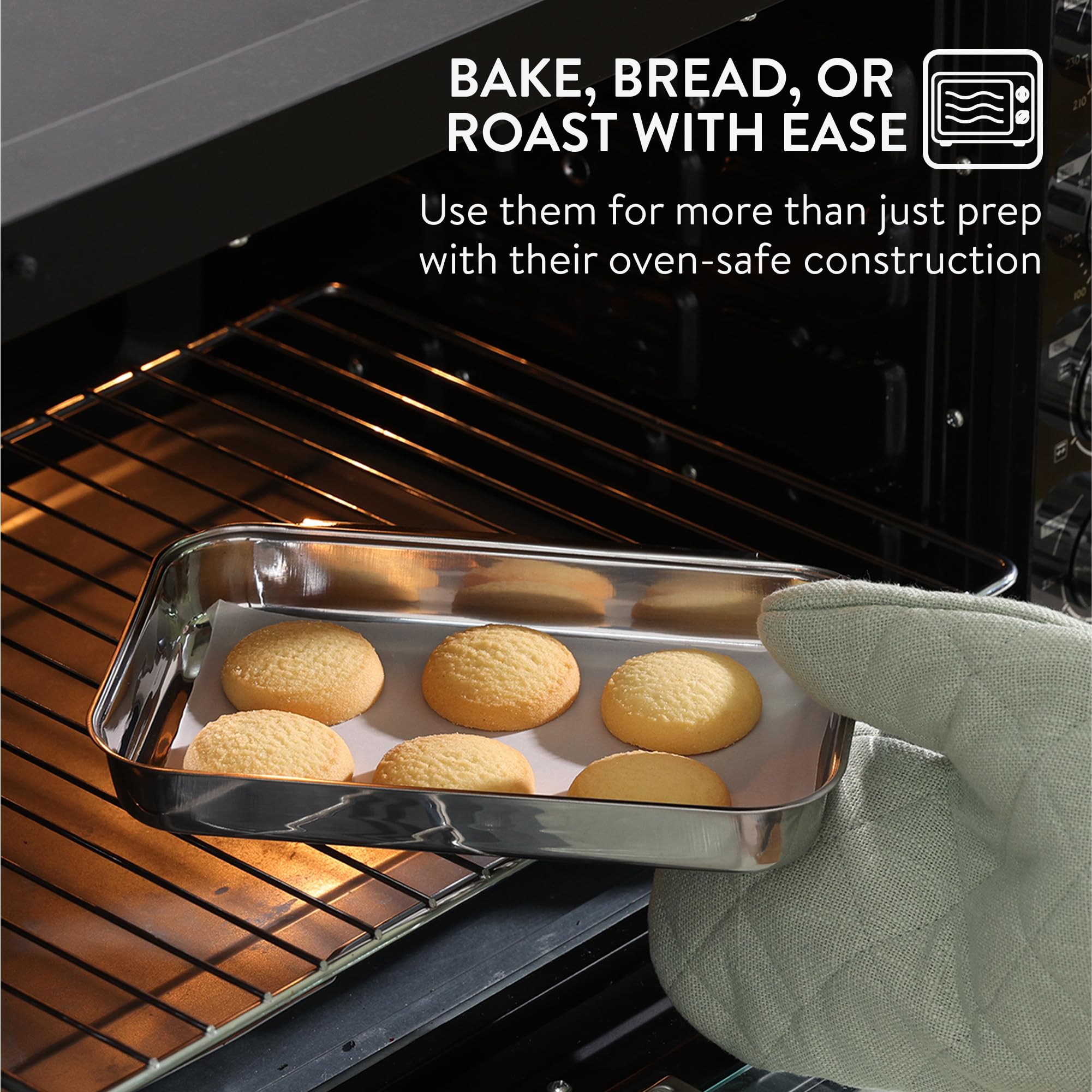 Navaris dishwasher-safe breading trays for easy cleaning after cooking