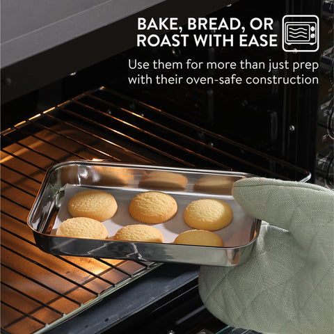 Navaris dishwasher-safe breading trays for easy cleaning after cooking