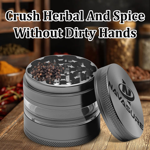 Navasure Grinder compact 2.5-inch diameter for easy storage