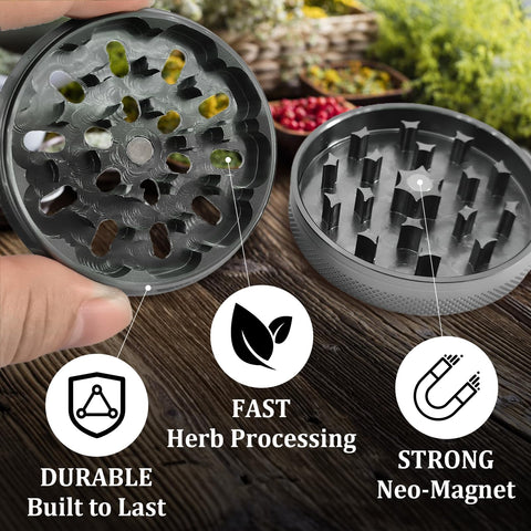 Navasure Grinder secure magnetic lid to prevent spills