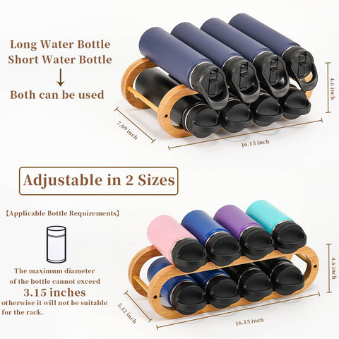 Navtcow adjustable wine rack adapts to different bottle sizes