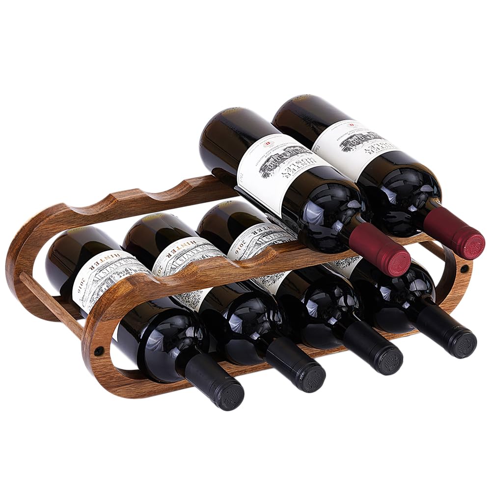 Navtcow wine rack on countertop showcasing accessible bottle storage.