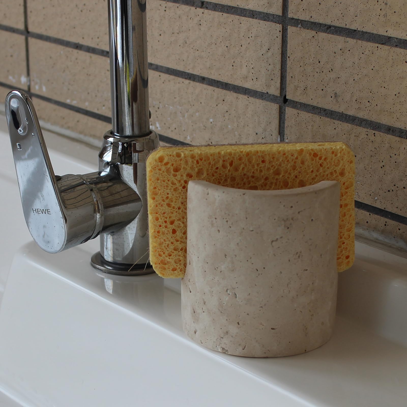 Nawgnail sink organization marble holder showcases sleek design for neat counter.
