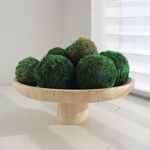 Nawgnail travertine bowl dining-table centerpiece adds modern-classic charm