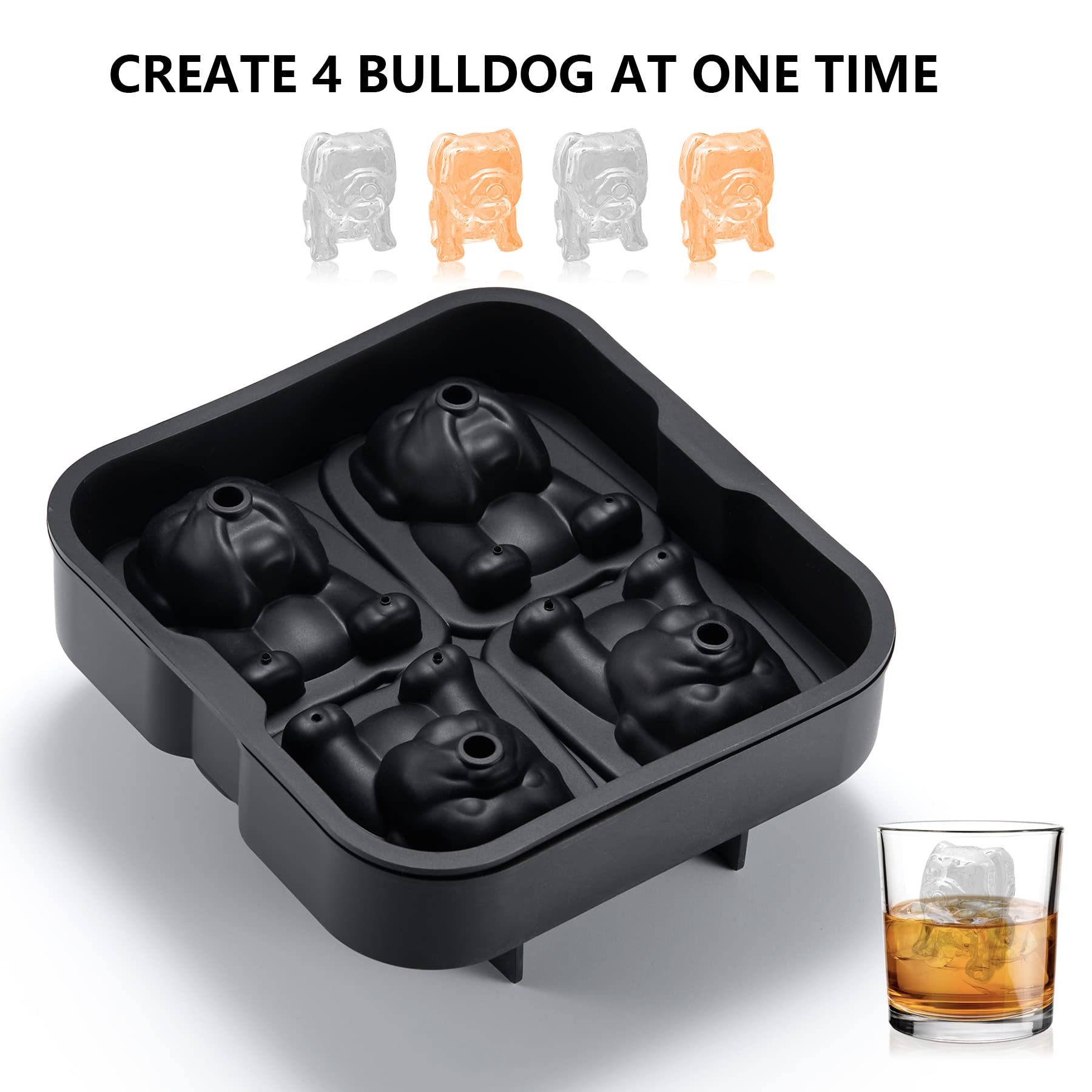 Nax Caki bulldog mold seals tightly to prevent leaks during freezing.