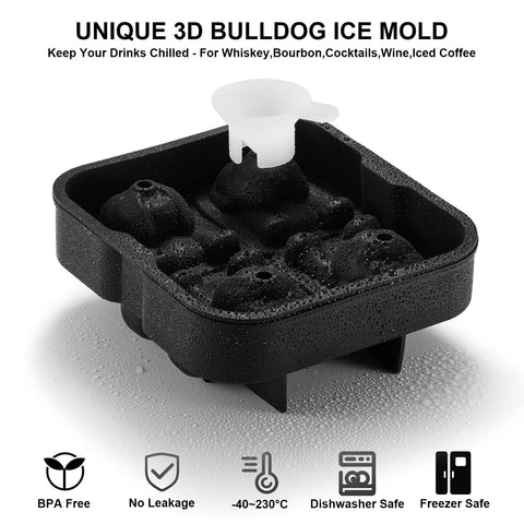 Nax Caki bulldog-shaped ice tray ideal for premium cocktails and long-lasting chill.