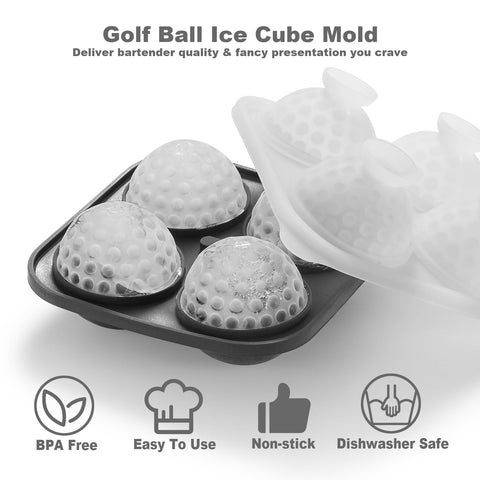 Nax Caki golf ice tray six-large-cubes cooling whiskey or bourbon