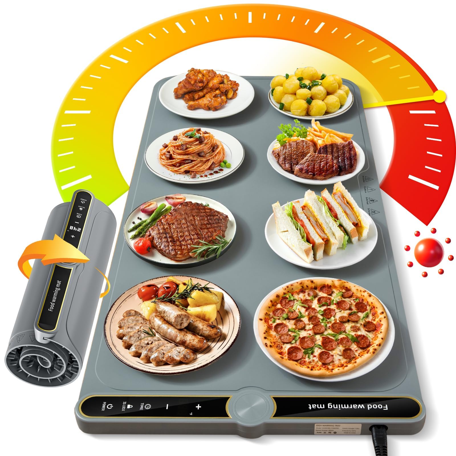 NAXBEY warming mat extralarge plate area for family meals