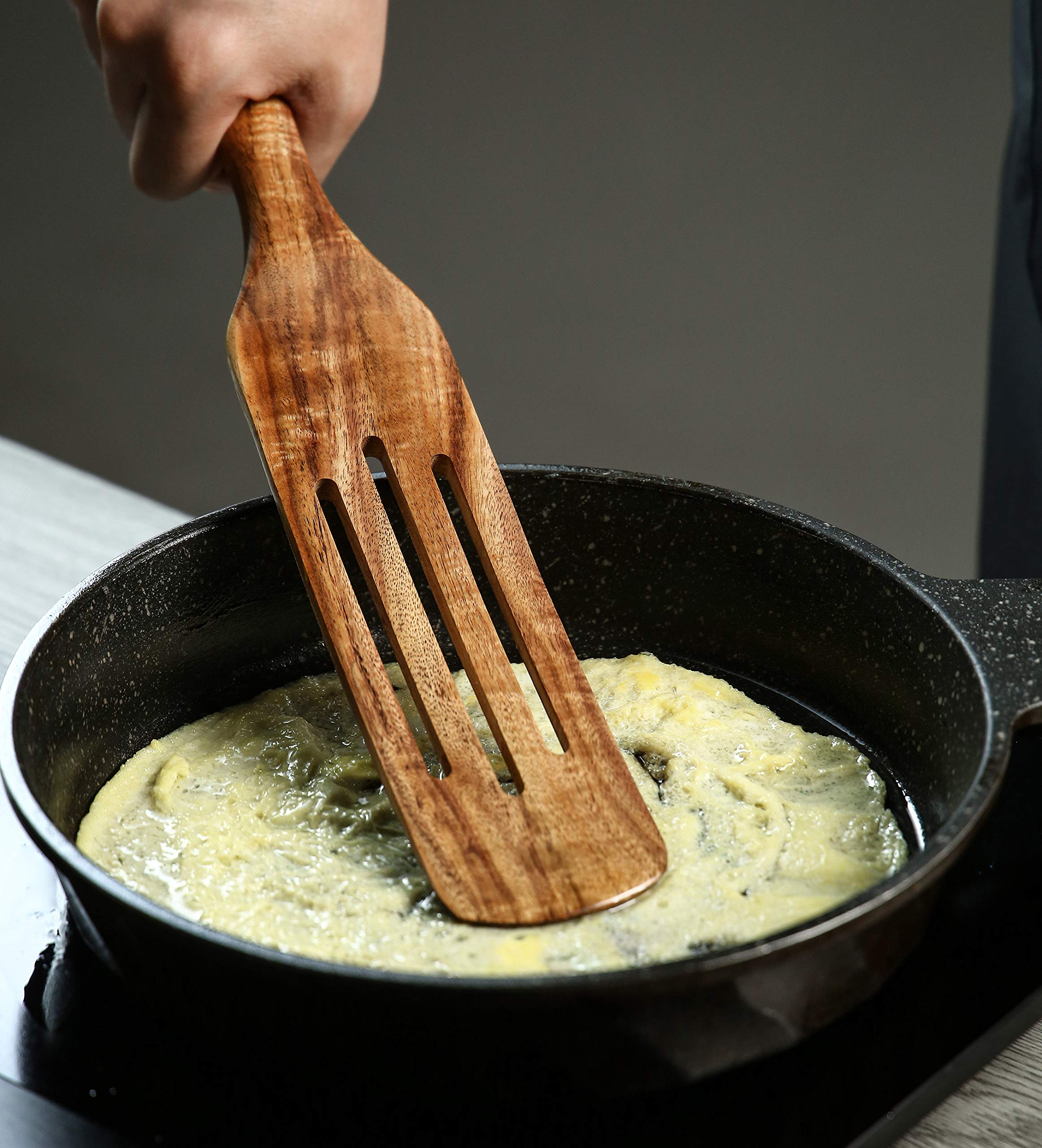 NAYAHOSE five sizes spurtle set arranged for planning cooking tasks