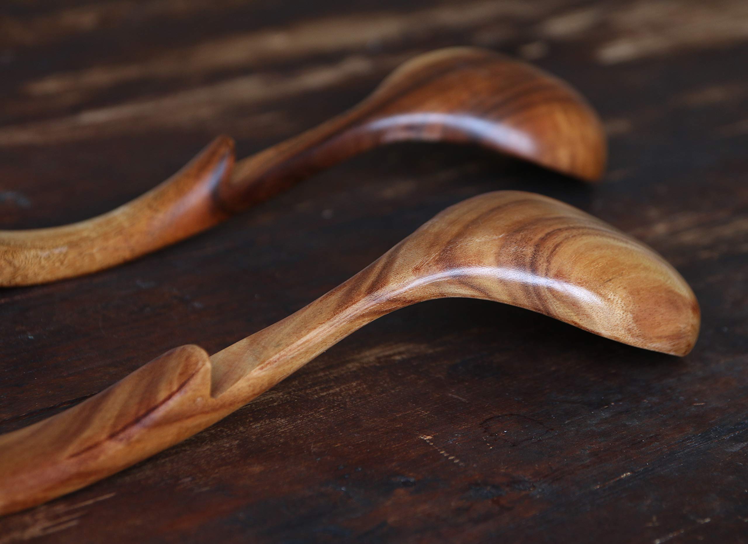 NAYAHOSE wooden ladle small teak ideal for garnishes and tasting.