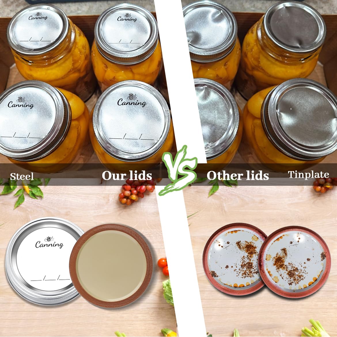 Nazano lids and rings in packaging show reusable storage solution.