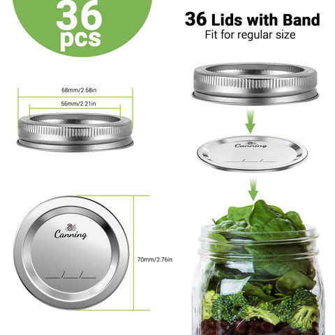 Nazano regular-mouth 70mm lids pack ready for easy canning projects.
