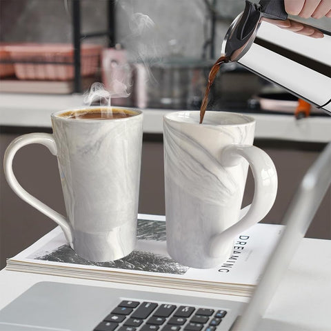 NBABSR marble mug with elegant finish perfect for home or office use.