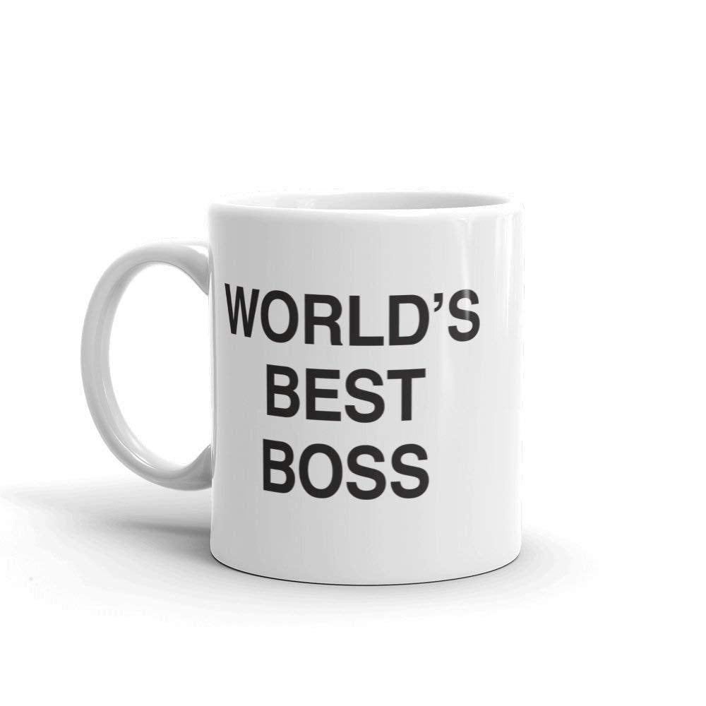 NBC Office Mug front view shows the World's Best Boss design for desk pride.