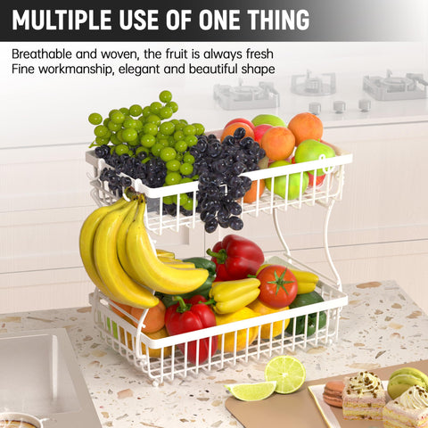 Nbwxcwbs counter-top-fruit-storage saves counter space while displaying produce.