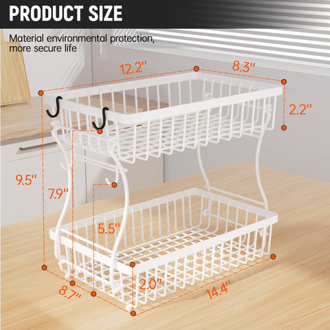 Nbwxcwbs open wire-fruit stand promotes airflow for fresher produce.