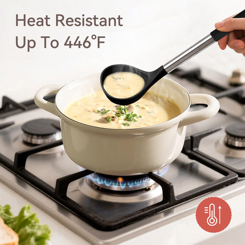NCUE deep soup ladle and pasta server for easy portioning