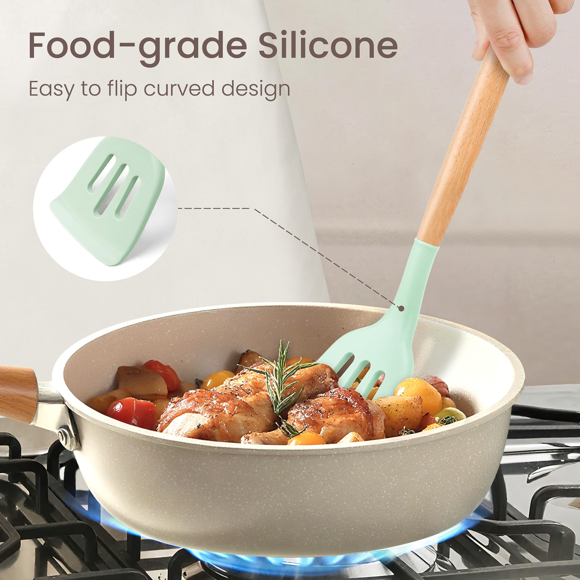 NCUE easy-to-clean design simplifies cleanup after meal prep