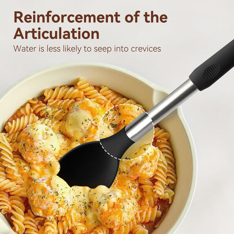 NCUE heat-resistant silicone utensils withstand high temperatures during busy cooking.